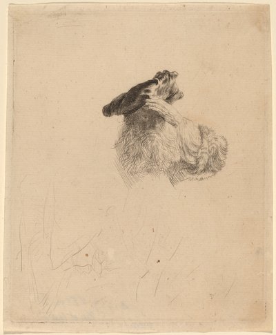 手で目を覆う老人 作： Rembrandt van Rijn