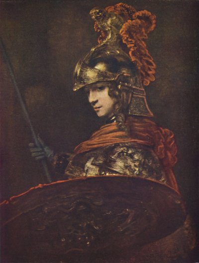 パラスアテネ、c1657、c1950。 作： Rembrandt van Rijn