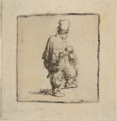 腕を組んで立っているポーランド人、1630〜40年。 作： Rembrandt van Rijn