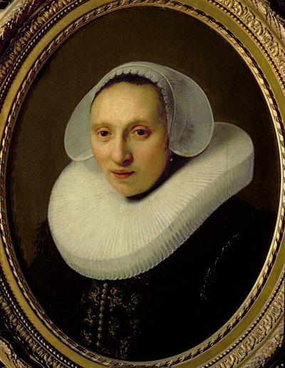 33歳、1633歳のアルバートカイパーの妻、コーネリアプロンクの肖像 作： Rembrandt van Rijn