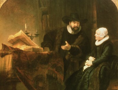 コーネリアスアンスローと彼の妻の肖像、1641年 作： Rembrandt van Rijn