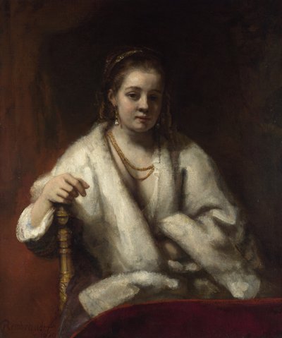 Hendrickje Stoffelsの肖像、c。 1655-1656 作： Rembrandt van Rijn