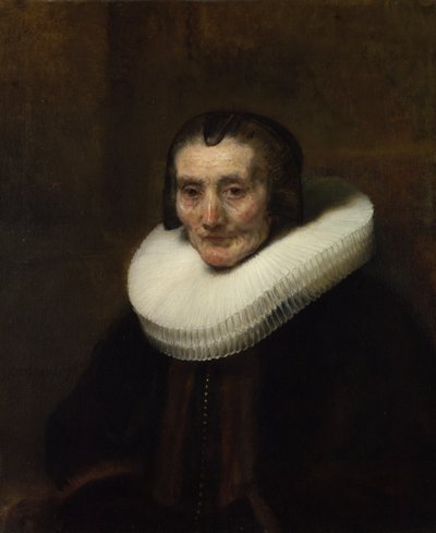 マルコレッタデギアの肖像、ジェイコブ旅行の妻、1661年 作： Rembrandt van Rijn