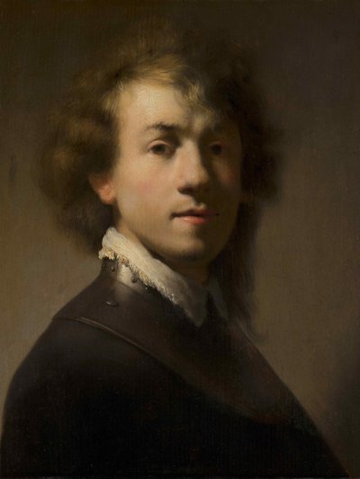 ゴルゲットとレンブラントの肖像、c。 1629年。 作： Rembrandt van Rijn