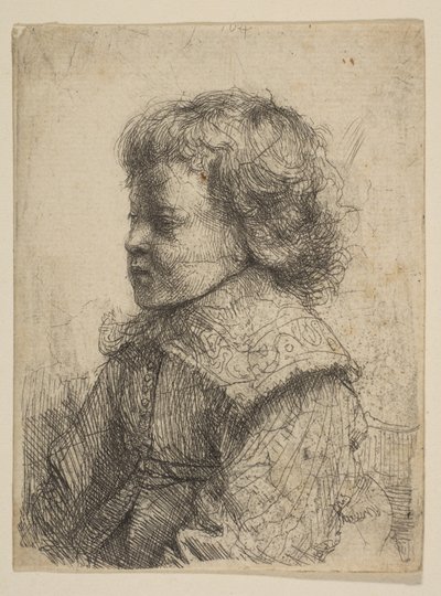 プロフィール、少年の肖像、1641年。 作： Rembrandt van Rijn