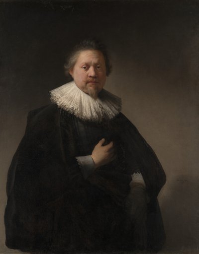 男の肖像、おそらくヴァンベレスティン家のメンバー、1632年。 作： Rembrandt van Rijn