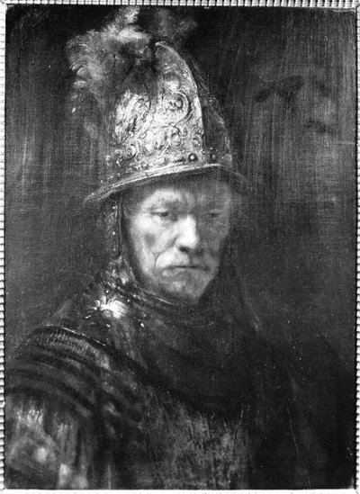 黄金の兜をかぶった男の肖像1648 作： Rembrandt van Rijn