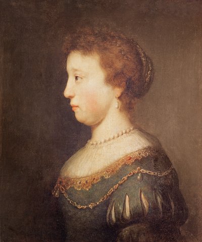 女性の肖像 作： Rembrandt van Rijn