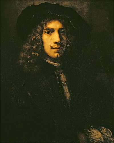 若い男の肖像、1658年 作： Rembrandt van Rijn