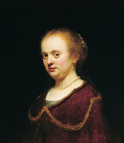 若い女性の肖像、1634年。 作： Rembrandt van Rijn