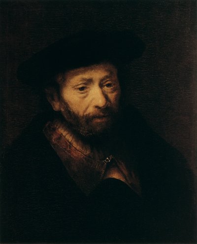 17世紀の老人の肖像 作： Rembrandt van Rijn