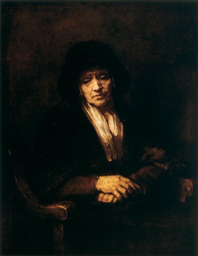 老婆の肖像、1654 作： Rembrandt van Rijn