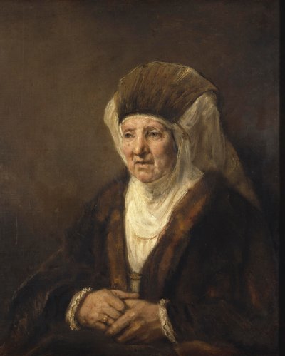 歳の女性の肖像画、1655 作： Rembrandt van Rijn