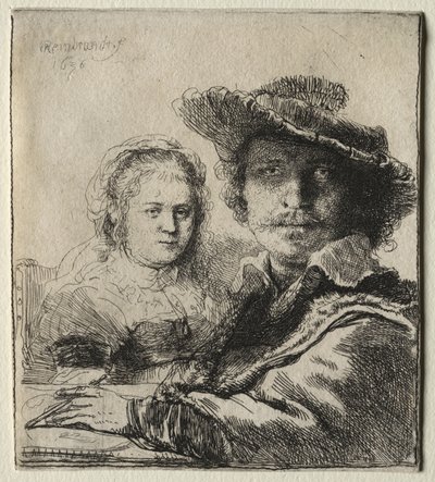 レンブラントと妻サスキア 作： Rembrandt van Rijn