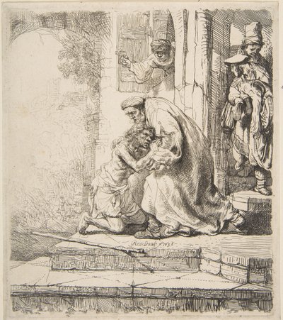 放蕩息子の帰還、1620-69。 作： Rembrandt van Rijn