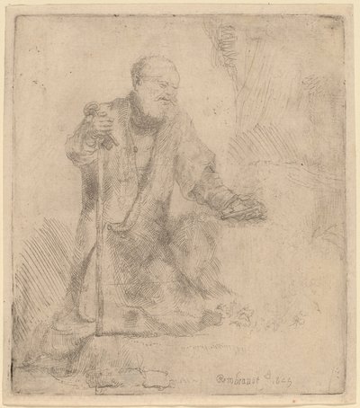 悔い改めの聖ペテロ 作： Rembrandt van Rijn