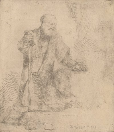 悔い改めの聖ペテロ、1645年。 作： Rembrandt van Rijn