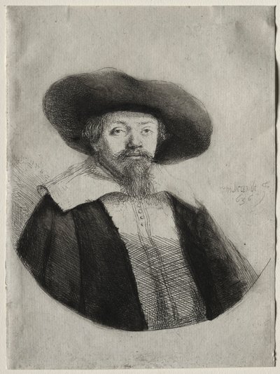 サミュエルマナセベンイスラエル、1636年。 作： Rembrandt van Rijn