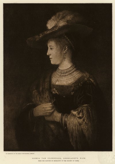 レンブラントの妻、サスキアファンウレンブルク 作： Rembrandt van Rijn
