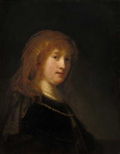 アーティストの妻、サスキア・ファン・ウイレンバーグ 作： Rembrandt van Rijn