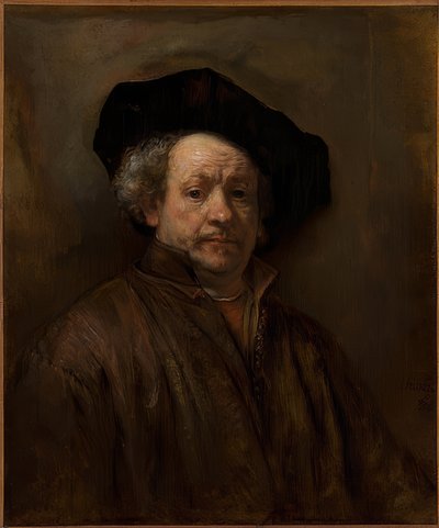 自画像。 1660 作： Rembrandt van Rijn