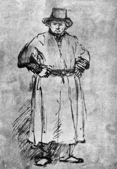 画家のコートの自画像 作： Rembrandt van Rijn
