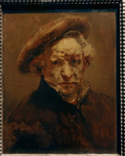 ベレー帽付き自画像 作： Rembrandt van Rijn