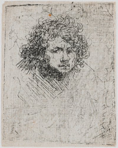 自画像、1626～1629年頃。 作： Rembrandt van Rijn