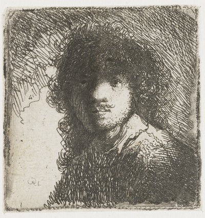 自画像、1627年頃。 作： Rembrandt van Rijn