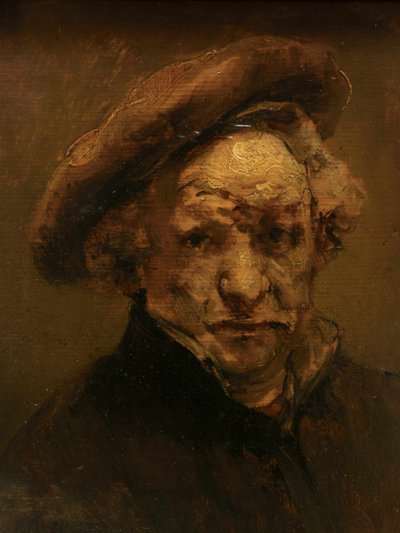 自画像、1659年頃。 作： Rembrandt van Rijn