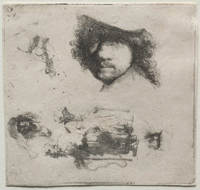画集：自画像、物乞いの夫婦など 作： Rembrandt van Rijn