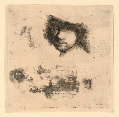 画集：自画像、物乞いの夫婦、老人と老婆の頭など 作： Rembrandt van Rijn
