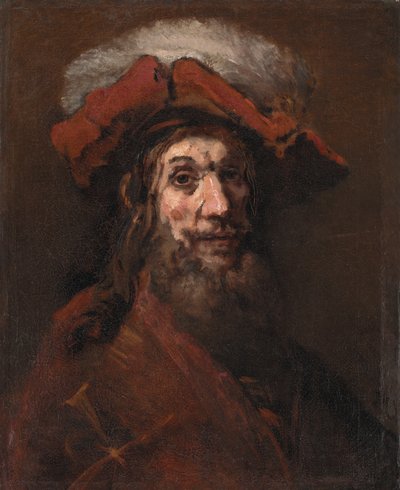 「クルセイダー」として知られる「隼を持つ騎士」のスケッチ 作： Rembrandt van Rijn
