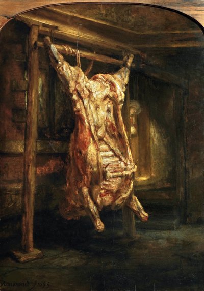 虐殺された牛、1655年。 作： Rembrandt van Rijn