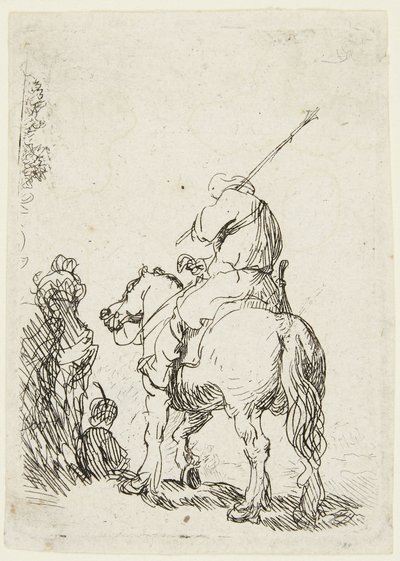 馬に乗った兵士 作： Rembrandt van Rijn