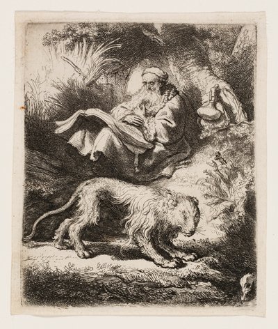 聖ジェローム・レディング 作： Rembrandt van Rijn