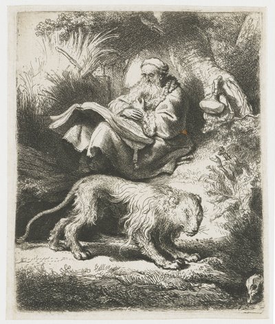 聖ヒエロニムスの朗読 作： Rembrandt van Rijn