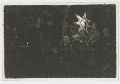 キングスの星 キングスの星：夜の作品 作： Rembrandt van Rijn