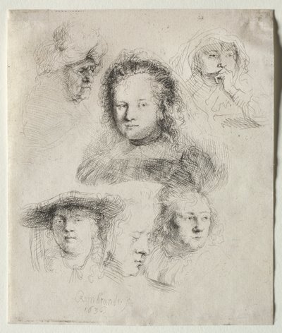 サスキア首長他研究 作： Rembrandt van Rijn