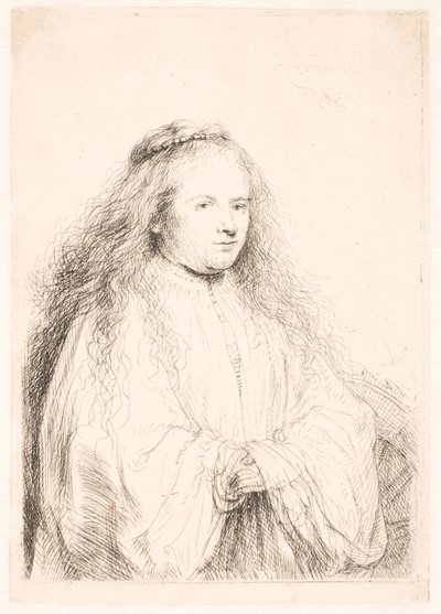 S.キャサリン（「小さなユダヤ人の花嫁」）としてのサスキアの研究 作： Rembrandt van Rijn