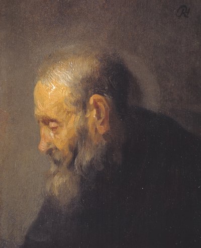 プロファイルの老人の研究 作： Rembrandt van Rijn