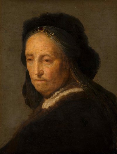 老婦人の研究、約1630-1634。 作： Rembrandt van Rijn