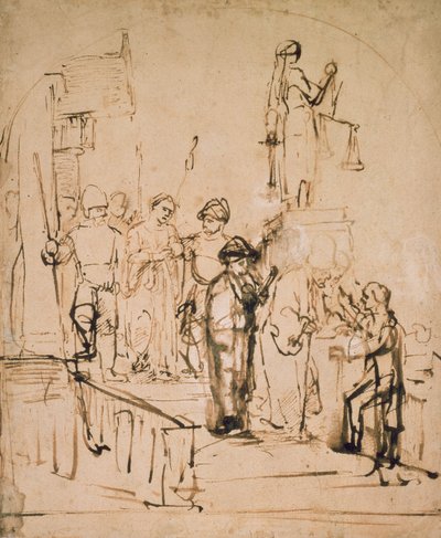 スザンナは裁判にかけられた、17世紀 作： Rembrandt van Rijn