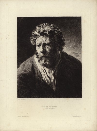 レンブラント・ハルメンスーン・ファン・レインによるテテ・デ・ヴィエラード。ジュールジャックマートによる彫刻、1877年 作： Rembrandt van Rijn