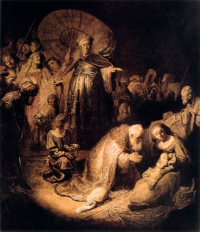 賢者の礼拝、1632 作： Rembrandt van Rijn