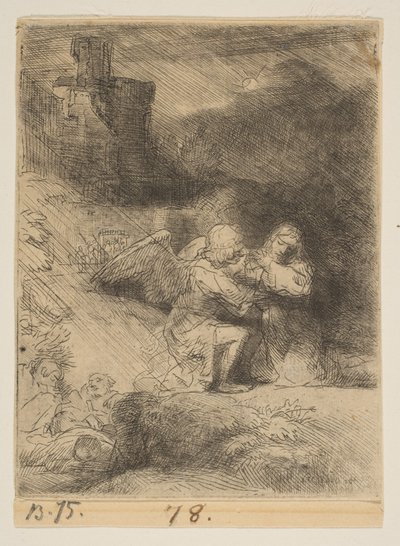 庭の苦しみ、カリフォルニア。 1652年。 作： Rembrandt van Rijn