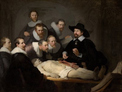 ニコラエス・テュルプ博士の解剖学レッスン 作： Rembrandt van Rijn