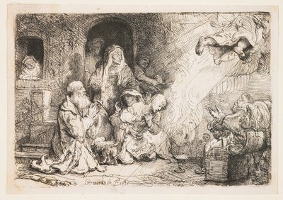 トビアスの家族から旅立つ天使 作： Rembrandt van Rijn