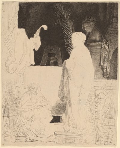 モデルから描くアーティスト 作： Rembrandt van Rijn