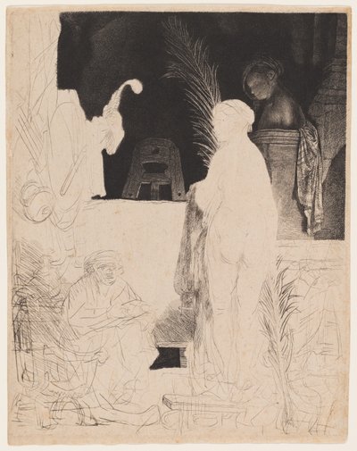 モデルから描くアーティスト 作： Rembrandt van Rijn